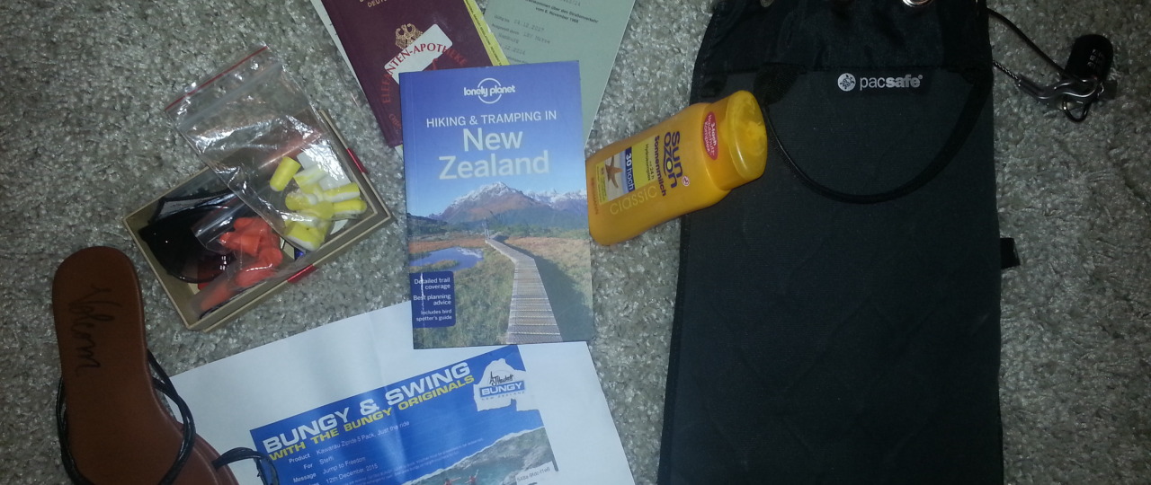Ein Teil der Reiseausrüstung