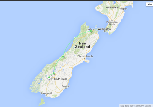 Reiseroute Westküste Neuseeland