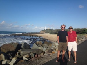 Uwe und Henni am Leuchtturm